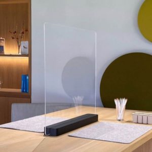 Spuckschutz-Wand Cascando Shield Oak in schwarz